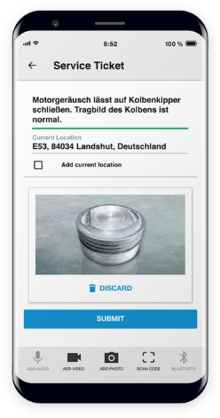 Smartphone Ticket-App - Screenshot | advasco